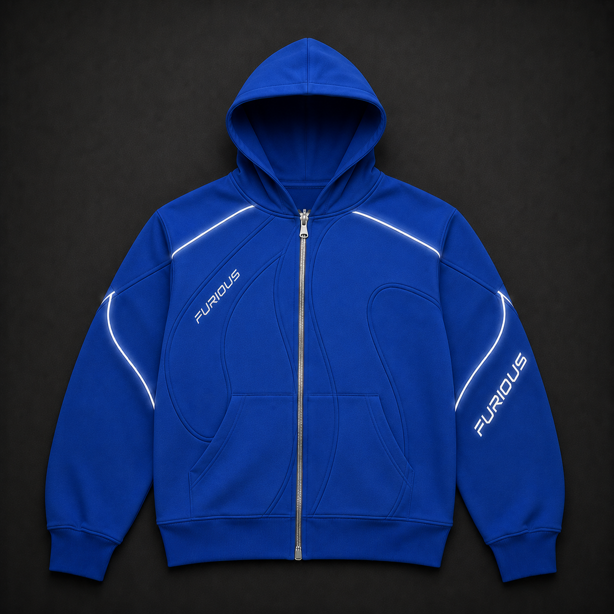 FURIOUS Velocity Blue Tech Zip Hoodie