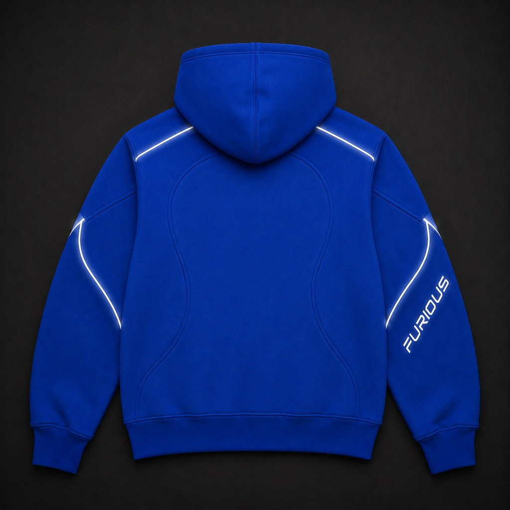 FURIOUS Velocity Blue Tech Zip Hoodie