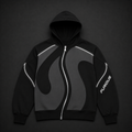 FURIOUS Wave Panel Zip-Up Hoodie